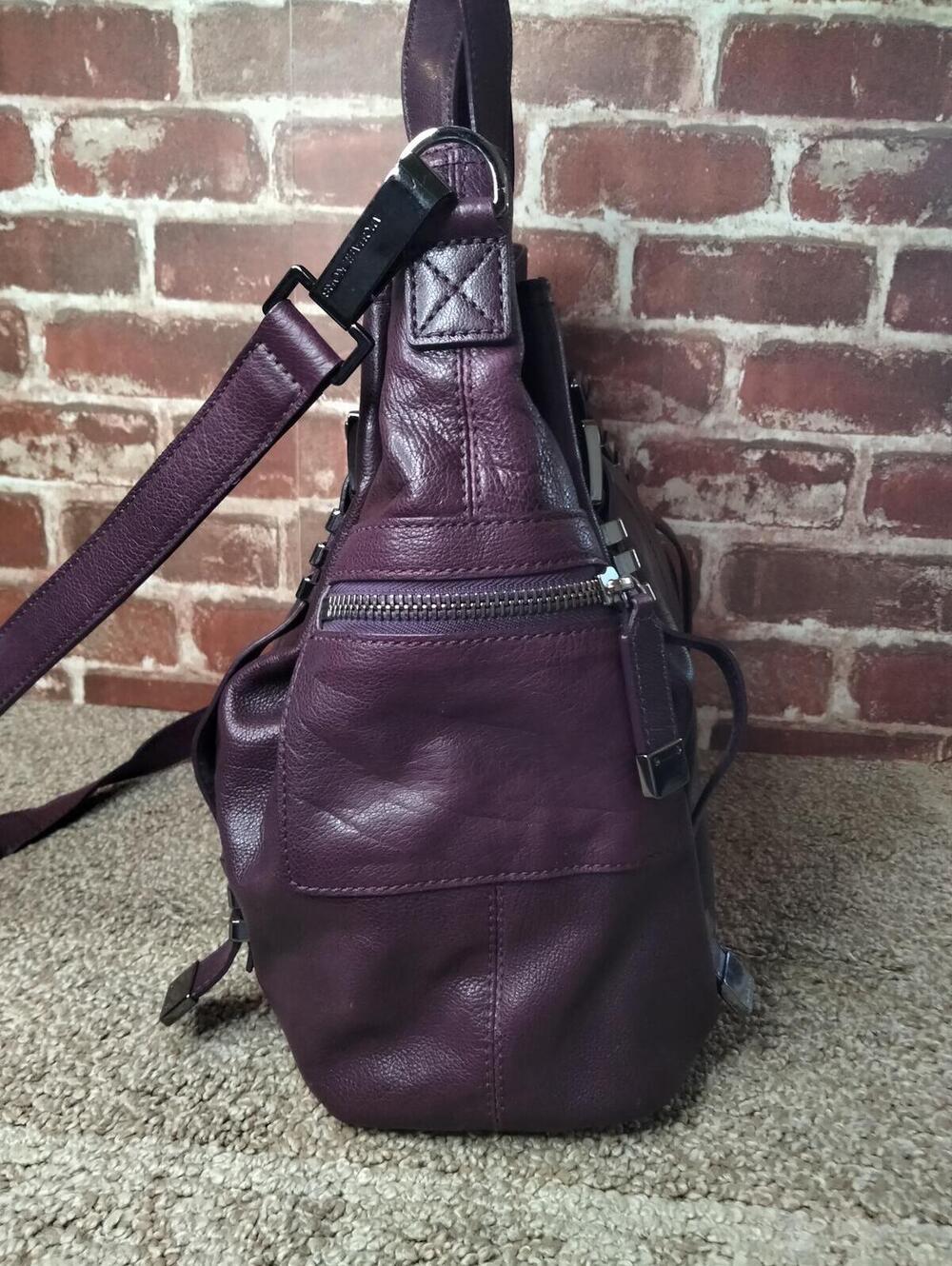 Michael Kors Darrington Shoulder Bag Large Leather Tote Plum - Picture 5 of 9